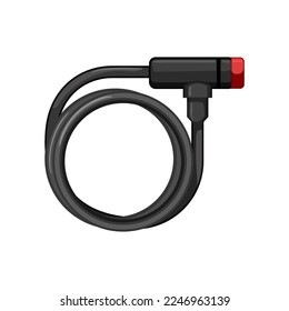 transport bicycle lock cartoon. transport bicycle lock sign. isolated symbol vector illustration