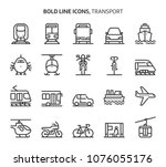 Transport, bold line icons. The illustrations are a vector, editable stroke, 48x48 pixel perfect files. Crafted with precision and eye for quality.