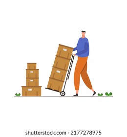Transport box illustrated in cartoon style