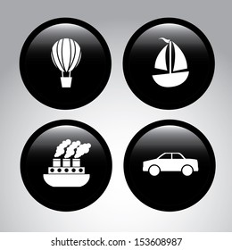 transport bubbles over gray background vector illustration 
