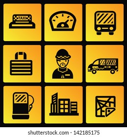 Transport and building icons,vector