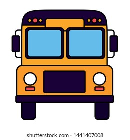 transport bus school on white background vector illustration