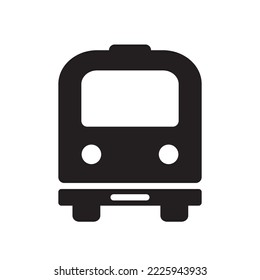 Transport bus vector icon. Bus front view icon. Vehicle flat sign design. Public bus symbol pictogram EPS 10