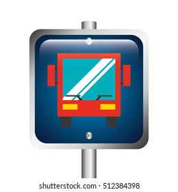 transport bus vehicle icon vector illustration design
