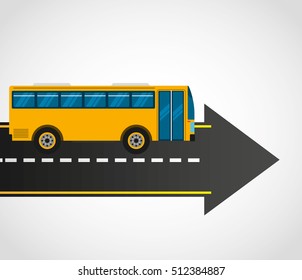 transport bus vehicle icon vector illustration design