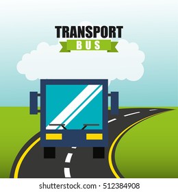 transport bus vehicle icon vector illustration design