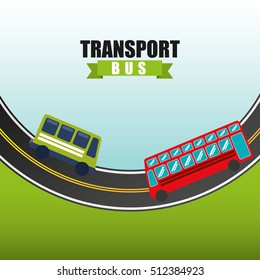 transport bus vehicle icon vector illustration design