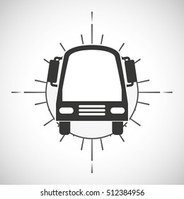 transport bus vehicle icon vector illustration design