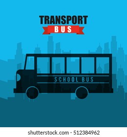 transport bus vehicle icon vector illustration design