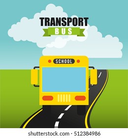 transport bus vehicle icon vector illustration design