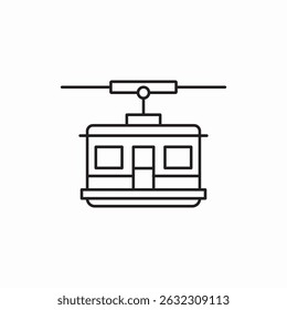transport cable car ski resort gondola icon sign vector