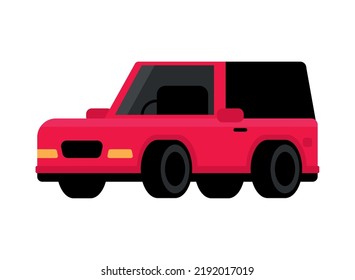 icono plano del vehículo de transporte aislado