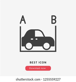 transport and car way icon vector. Location symbol. Pin arrow icon.
