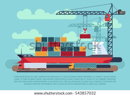 Similar – Foto Bild Containerterminal im Hafen bei Nacht.