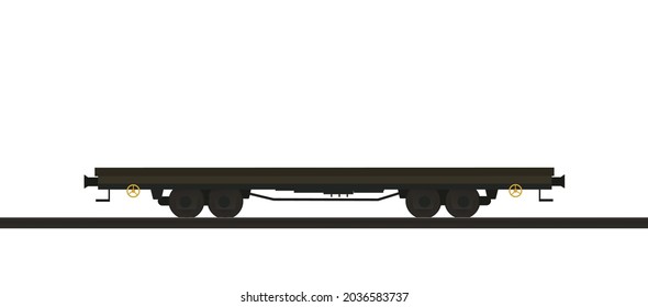 Transport cargo wagon. vector illustration 