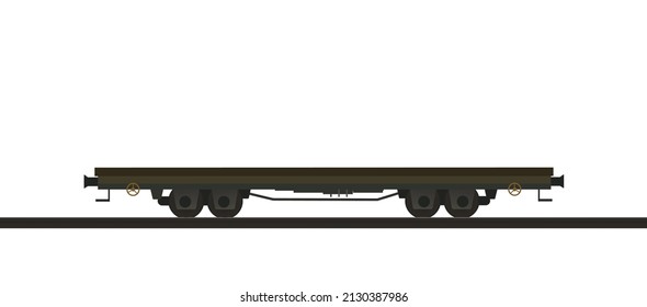 Transport cargo wagon. vector illustration 