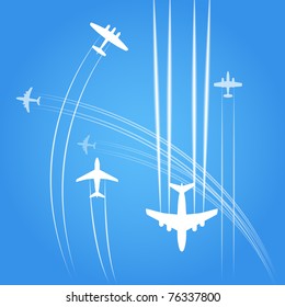 Transport and civil airplanes trajectories