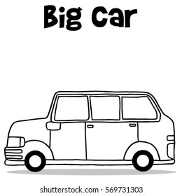 Transport collection of big car vector art