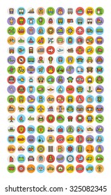 Transport Colored Icons Set
