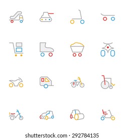
Transport Colored Outline Vector Icons 5
