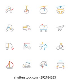 
Transport Colored Outline Vector Icons 6
