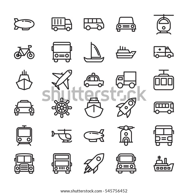 Transport Colored Vector Icons\
4