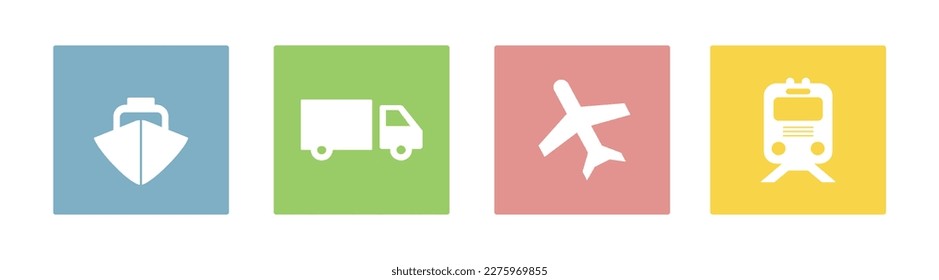 The transport company is engaged in various types of cargo transportation. Vector illustration of a transport company dealing with logistics. Transportation of mail and parcels. Express delivery.
