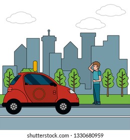 transport concept cartoon