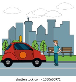 transport concept cartoon