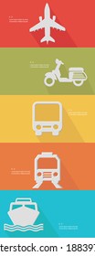 Transport concept for text,Colorful version,vector