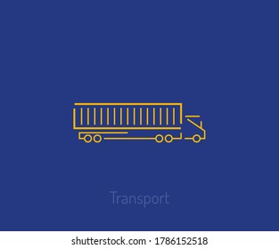 transport courier Vector Line Icons. Premium quality graphic design. Modern signs, outline symbols collection, simple thin line icons set for websites, web design, mobile app, infographics- Editable S