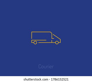 transport courier Vector Line Icons. Premium quality graphic design. Modern signs, outline symbols collection, simple thin line icons set for websites, web design, mobile app, infographics- Editable S