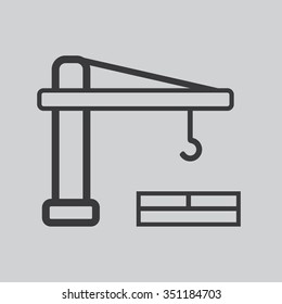 Transport crane icon