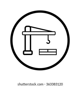 Transport crane icon
