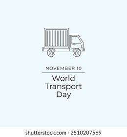 Transport Day vector design template good for celebration usage. Transport Day design. Continuous line drawing. eps 10.