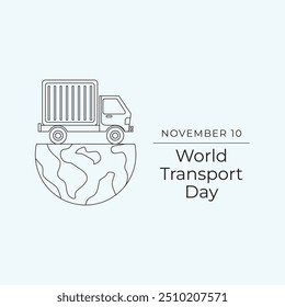 Transport Day vector design template good for celebration usage. Transport Day design. Continuous line drawing. eps 10.