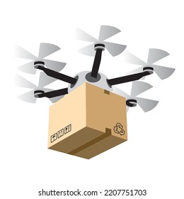 transport and delivery drones vector illustration