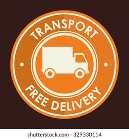 Transport, delivery and shipping design, vector graphic