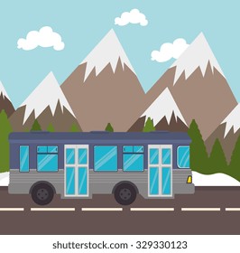 Transport, delivery and shipping design, vector graphic