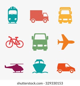 Transport, delivery and shipping design, vector graphic