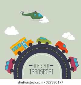Transport, delivery and shipping design, vector graphic