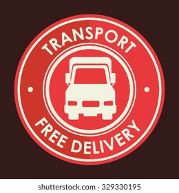 Transport, delivery and shipping design, vector graphic