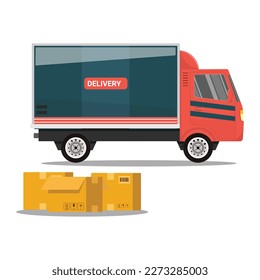 Transport delivery truck design elements modern design.
