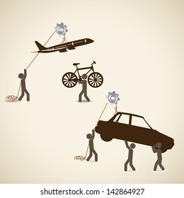 transport design over beige background vector illustration