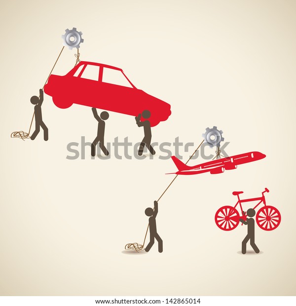 transport design over beige background\
vector illustration