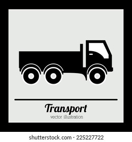 Transport design over black background, vector illustration