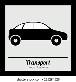 Transport design over black background, vector illustration