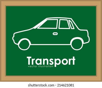 Transport design over blackboard background,vector illustration