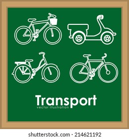 Transport design over blackboard background,vector illustration