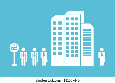 transport design over blue background, vector illustration